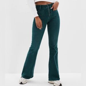 American Eagle Outfitters Teal Flare Jeans
